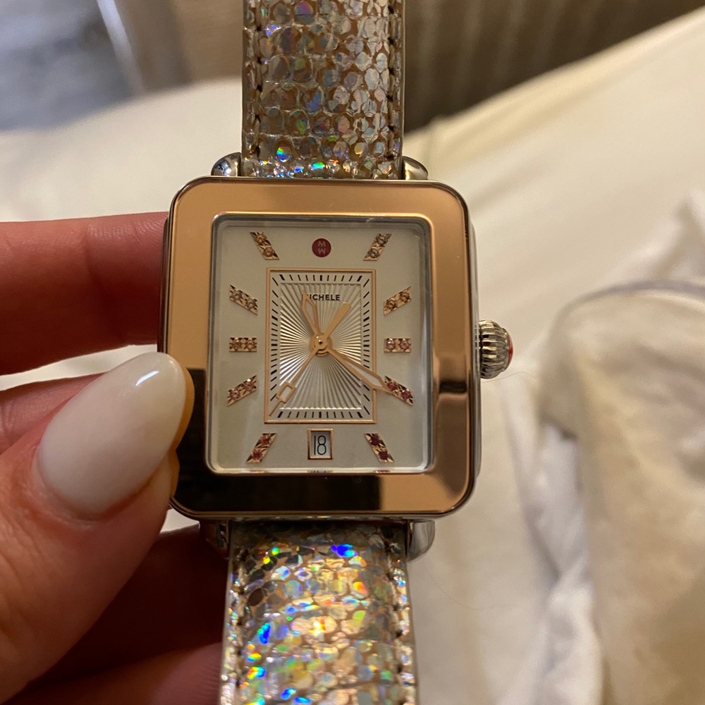 Michele rose gold carnival watch NWT